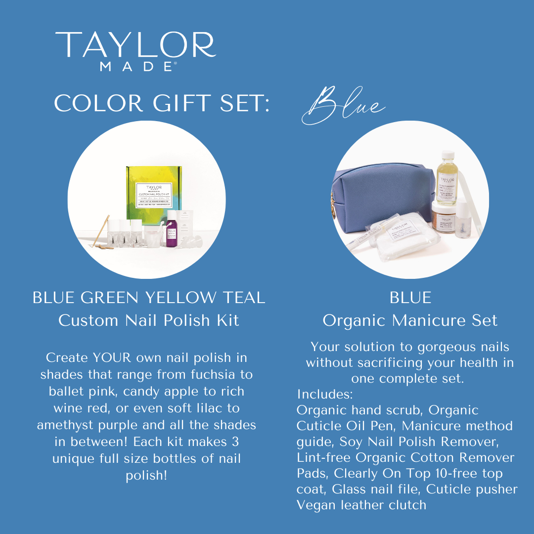 BLUE Color Gift Set - Custom Polish Kit & Manicure Set