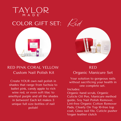 RED Color Gift Set - Custom Polish Kit & Manicure Set