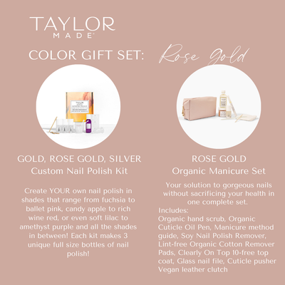 ROSE GOLD Color Gift Set - Custom Polish Kit & Manicure Set